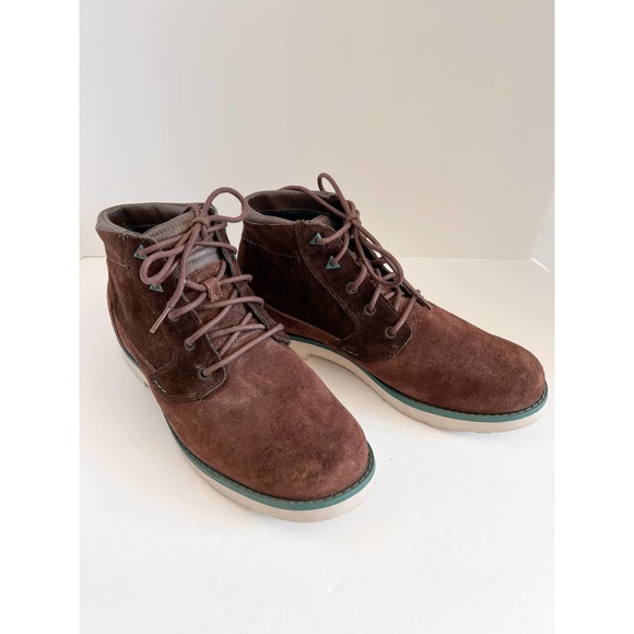 TEVA Men\'s Brown Suede Round Toe Lace Up Mid Top Chukka Style Boots size 9.5 main image 4